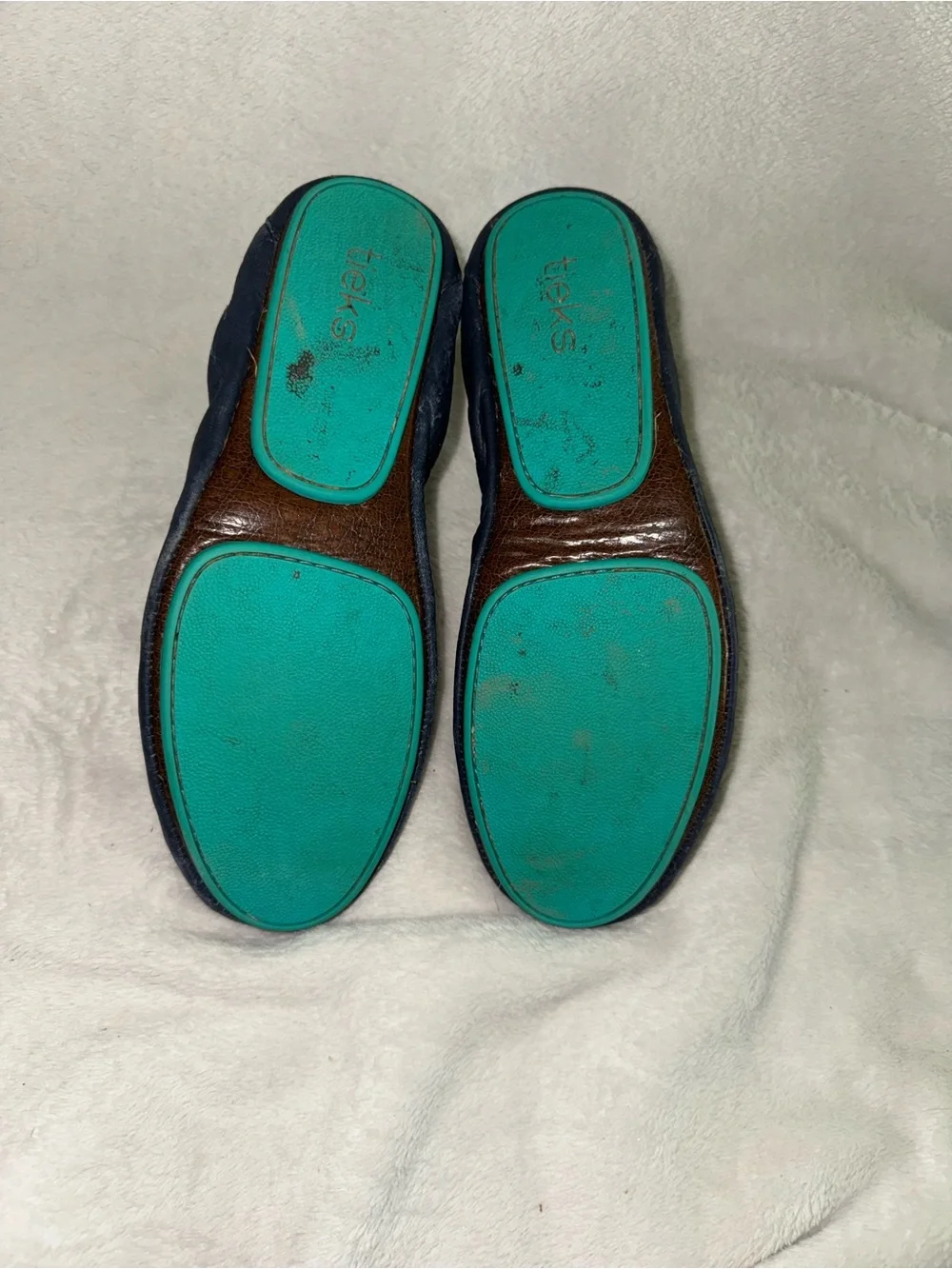 Tieks Classic Navy Leather Ballet Flats - Women's Comfort Slip-Ons